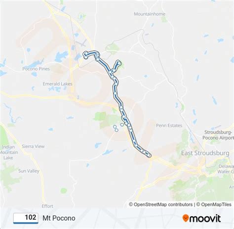 102 Route Schedules Stops And Maps Mt Pocono Updated