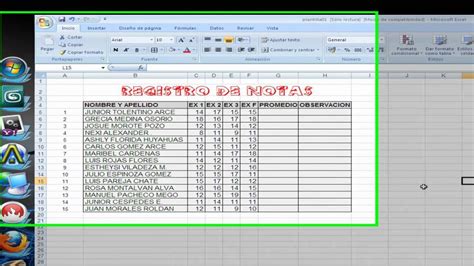 Hacer Lista Con Calificaciones En Excel Youtube Riset