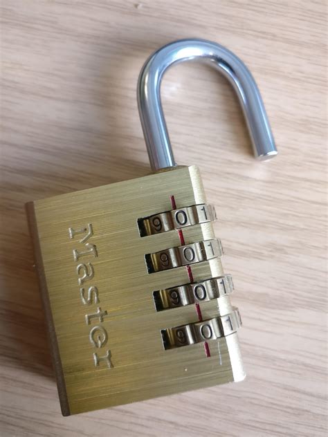 Master combination padlock is locked OPEN - we assume that someone has ...
