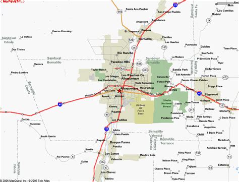 Map Of Albuquerque Nm