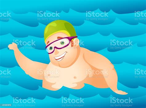 Cheerful Chubby Man Stock Illustration Download Image Now Activity Adult Beard Istock