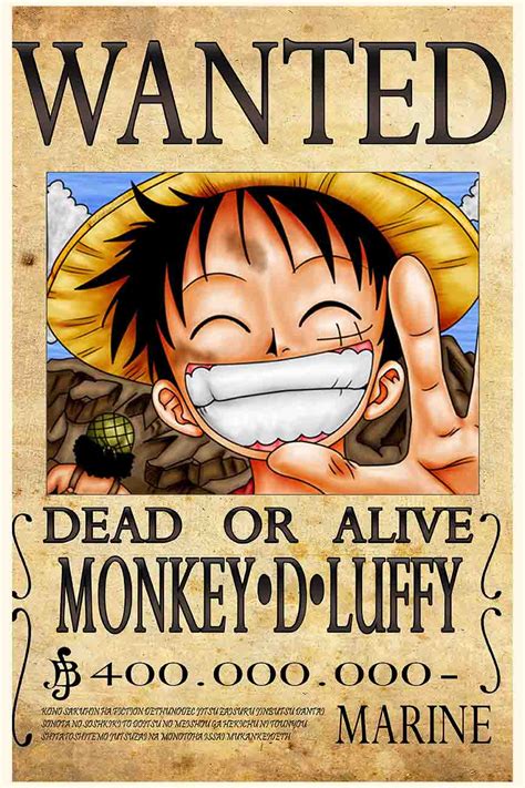 'one piece wanted' poster print by wallart | displate. Luffy Bounty Poster - Groovy Bucket