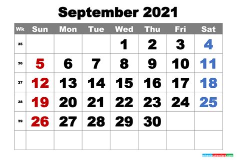 If you believe thus, i'l l demonstrate a number of image once more underneath Free Printable September 2021 Calendar Word, PDF, Image ...