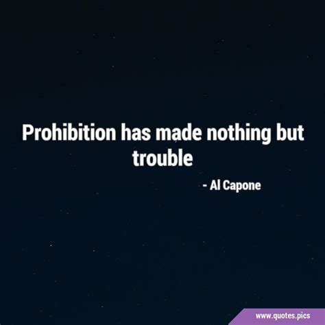 Prohibition Has Made Nothing But Trouble