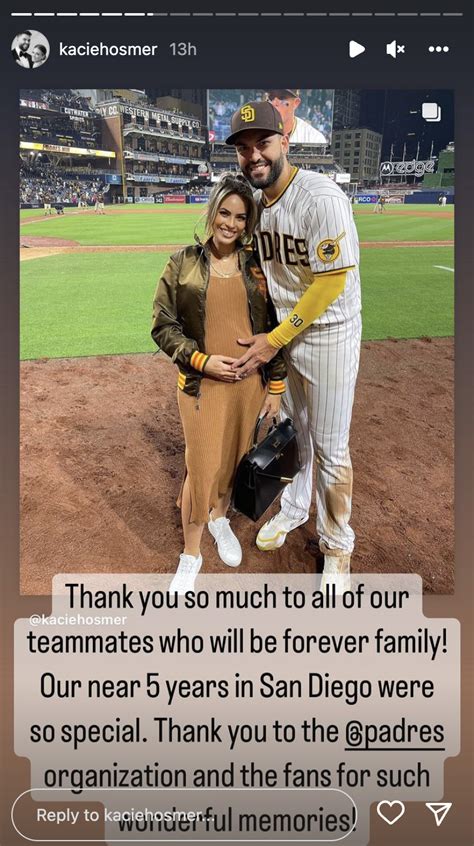 Eric Hosmers Wife Kacie Says Goodbye To Padres After Trade