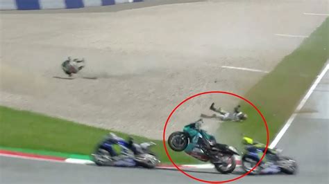Valentino Rossi Inches From Death Motogp Austria Crash Youtube