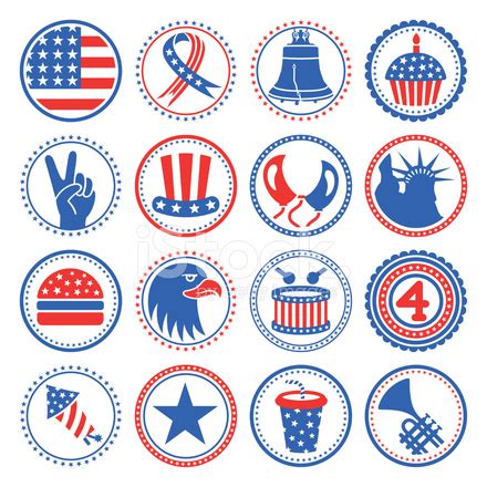 Fourth Of July - Circle Icons/Seals Stock Photo | Royalty-Free | FreeImages