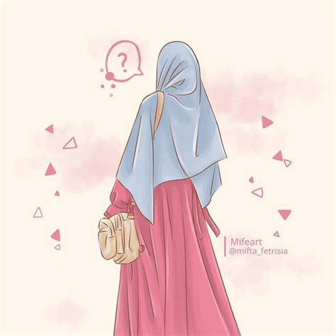 Kartun Wanita Muslimah Hitam Putih 444x444 Download Hd Pembaruan