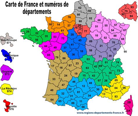 Carte De France Avec Régions Et Départements