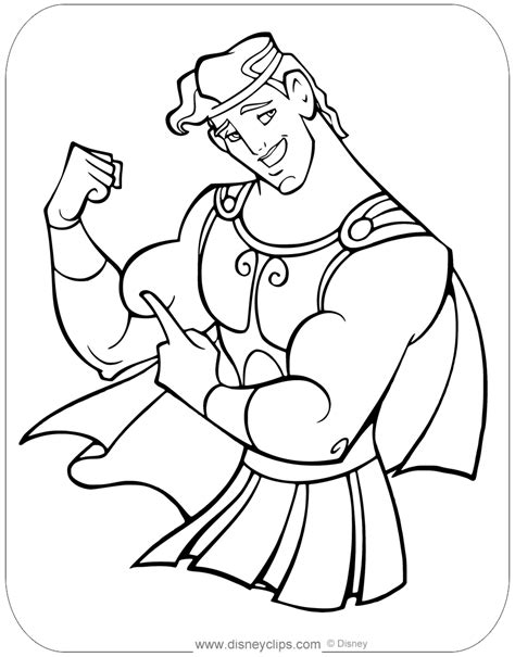 Standing Hercules Coloring Page