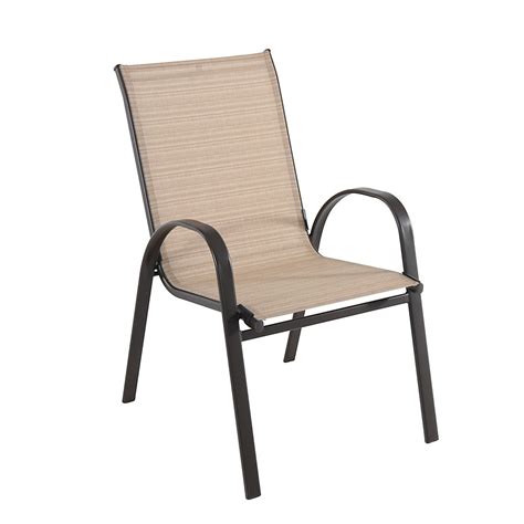 Essential latte 28 in stackable patio chair cover. Hampton Bay Mix & Match Sling Stacking Patio Dining Chair ...