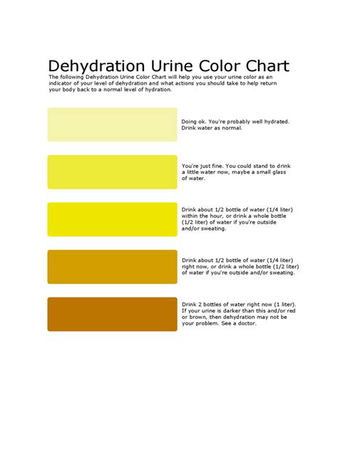 2021 Urine Color Chart Template Fillable Printable Pdf And Forms