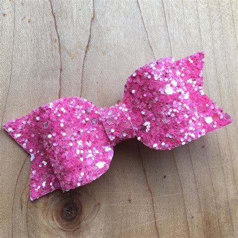 Pink Sparkle Bow Pink Bow Sparkle Bow Bow Glitter Bow Etsy