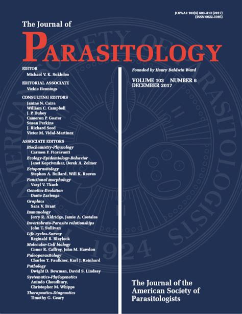 American Society Of Parasitologists Relaunches Journal Of Parasitology