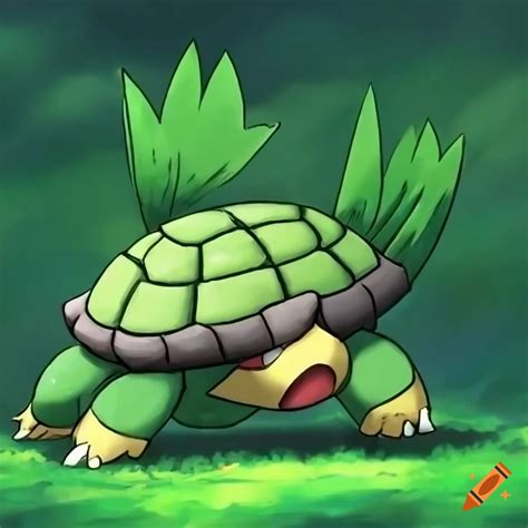 Grass Type Turtle Pokémon On Craiyon