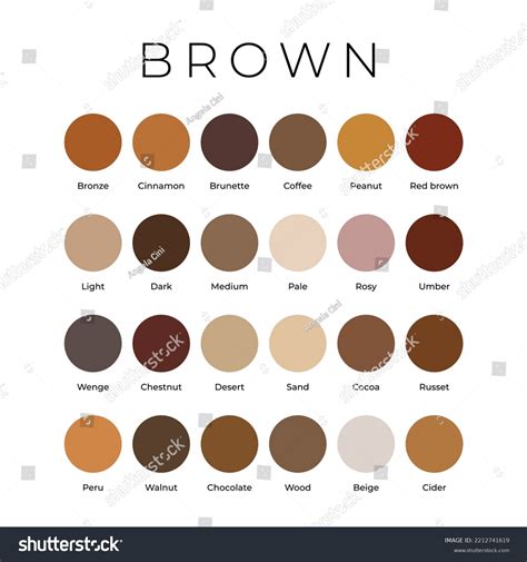 Shades Of Brown Color Names HEX RGB CMYK Codes OFF