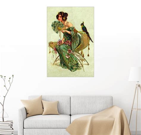 Posterlounge Wandbild Die Dame Mit Dem Papagei Otto