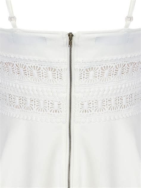 Sexy White Homecoming Dress Spaghetti Straps Lace Short Prom Dress Par Anna Promdress
