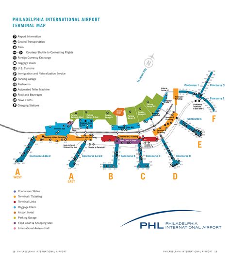 Philadelphia Airport Map Phl Printable Terminal Maps Shops Food Sexiz Pix