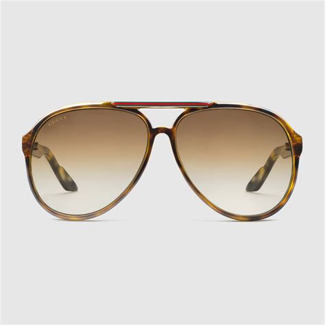 Medium Aviator Sunglasses Gucci Mens Aviator 249722j16912305