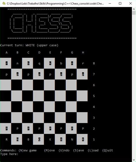 Take breaks when needed, and go over the examples as many times as needed. Chess Console Game in C++ - CodeProject