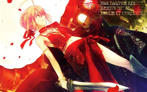 Blonde Hair Fate Extra Fate Stay Night Ribbons Saber Saber Extra Short