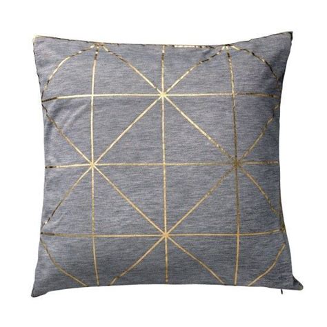 Geometric Thin Gold Foil Graydecorativepillow Pillows Grey And