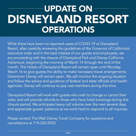 Disneyland Officially Closing Tomorrow Through 331 Rdisney