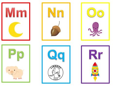 26 Printable Alphabet Flash Cards Full Color Flash Cards Etsy