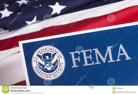 Fema Us Homeland Security Form Stock Photo Image Of Close Ownership