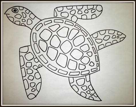 Kids Art Lesson How To Draw A Sea Turtle Feltmagnet