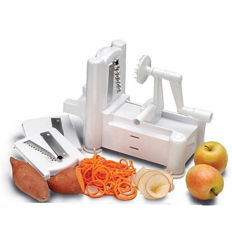 Multi Function 3in1 Hand Operated Spiral Vegetable Carrot Grater Slicer