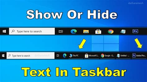How To Remove Text From Taskbar Icons Windows Youtube Images And Photos Finder