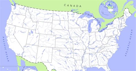 Maps United States Map Rivers And Lakes