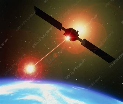 Artwork Of A Satellite Destroying Space Junk Stock Image S8000019