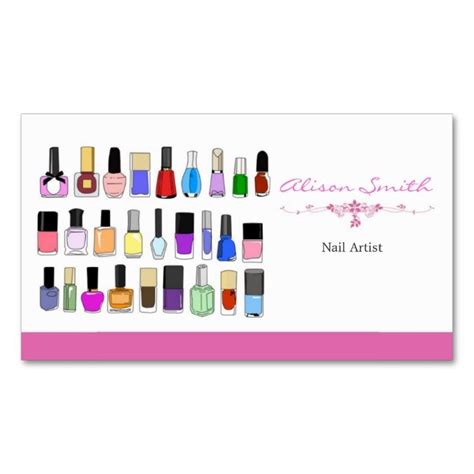 The perfect last minute gift. Nail artist Double-Sided standard business cards (Pack of 100). Make your own business card with ...