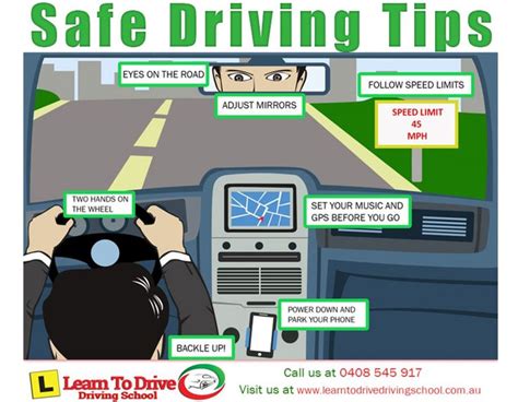 Tips For Safe Driving Safe Driving Tips Learning To Drive Tips Driving Basics