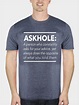 Humor - Askhole Funny Attitude Men's Heather Navy Graphic T-Shirt, up ...