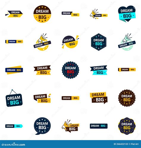 Dream Big 25 Modern Vector Designs for Unleashing Your Potential Stock