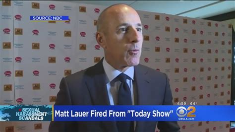 Matt lauer, a familiar face in morning news as the anchor of today for two decades, was fired by nbc news on wednesday after a female colleague made a detailed complaint accusing him of. NBC News Fires Matt Lauer From 'Today Show' - YouTube