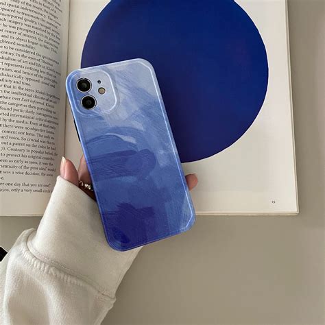 Funda De Teléfono Con Halo Degradado Azul Luminoso Para Iphone Carcasa