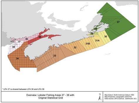Lobster Fishing Areas With Statistical Grids Download Scientific Diagram