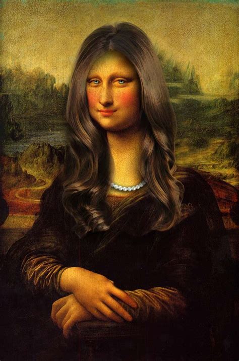 Blue Eyed Mona Monalisa Releitura Monalisa Arte Engraçada