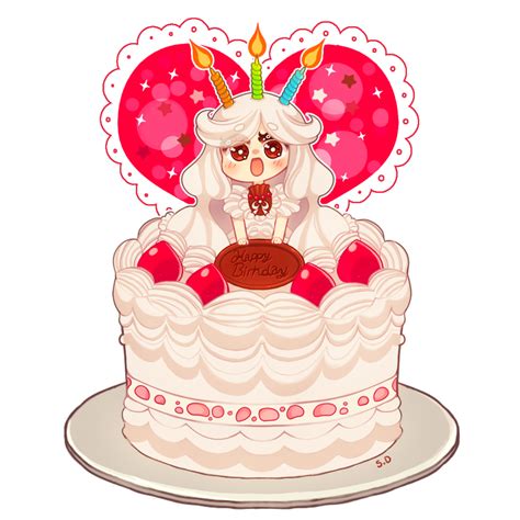 Birthday Cake By Scarletdestiney In 2020 With Images Cute Anime
