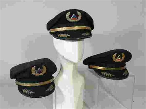 208 Three Vintage Delta Airlines Captain Hats