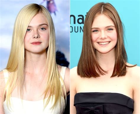 Elle Fanning Celebrities Dramatic Hair Color Makeovers Us Weekly