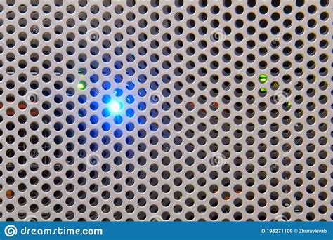 Metal Grid Background With Round Cells To Protect Industrial Equipment