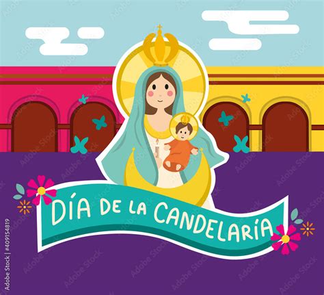 Ilustración Vectorial Sobre La Festividad De La Virgen De Candelaria