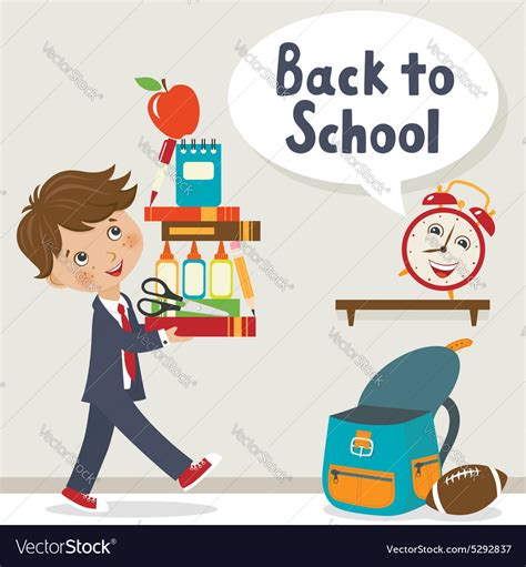 It Is Time To Go To School Royalty Free Vector Image