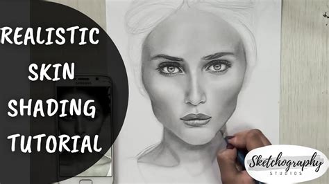 Realistic Skin Drawing Tutorial Realistic Portrait Art Youtube